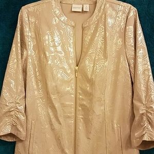 Chico's Zenergy zip front shirt jacket size 1